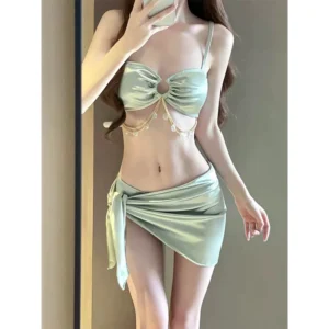 Bikini 3 Mảnh Kim Cương Mùa Hè Cho Nữ Phong Cách Thời Trang