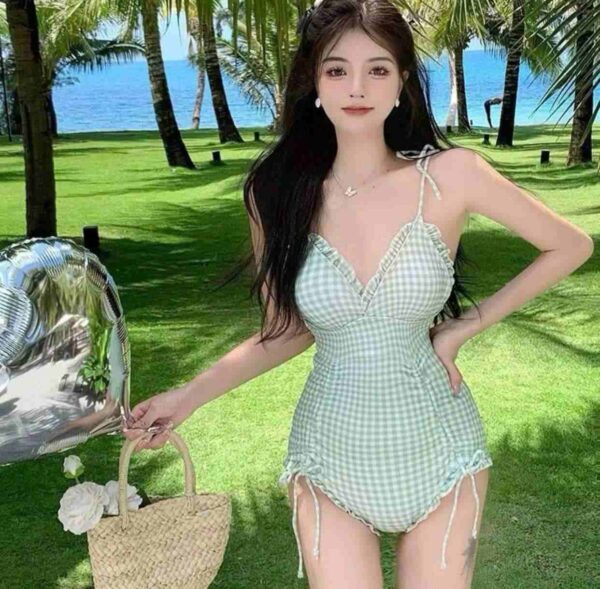 Bikini 1 mảnh màu xanh