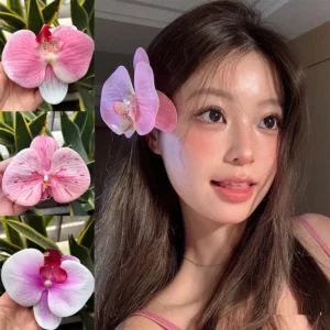 Kẹp tóc tiểu thư đi biển hoa lan hồ điệp
