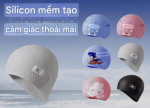 Mẫu mũ bơi silicone chống ướt tóc
