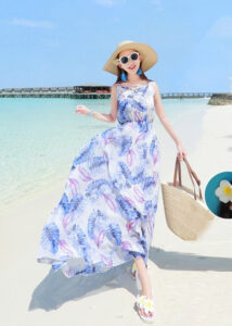 Các kiểu đầm maxi đi biển
