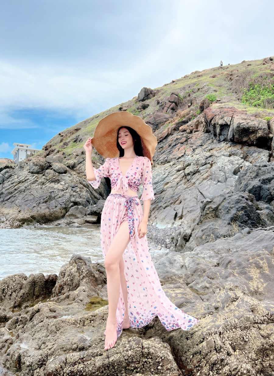 Đầm maxi đi biển màu pastel – những kiểu đầm đi biển đẹp