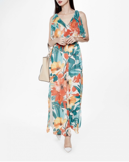 Đầm maxi họa tiết Tropical 